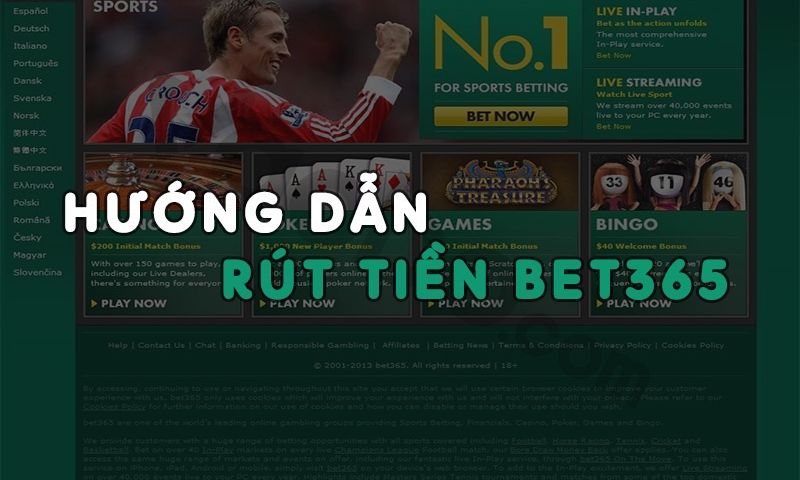 BET365 có rút được tiền không